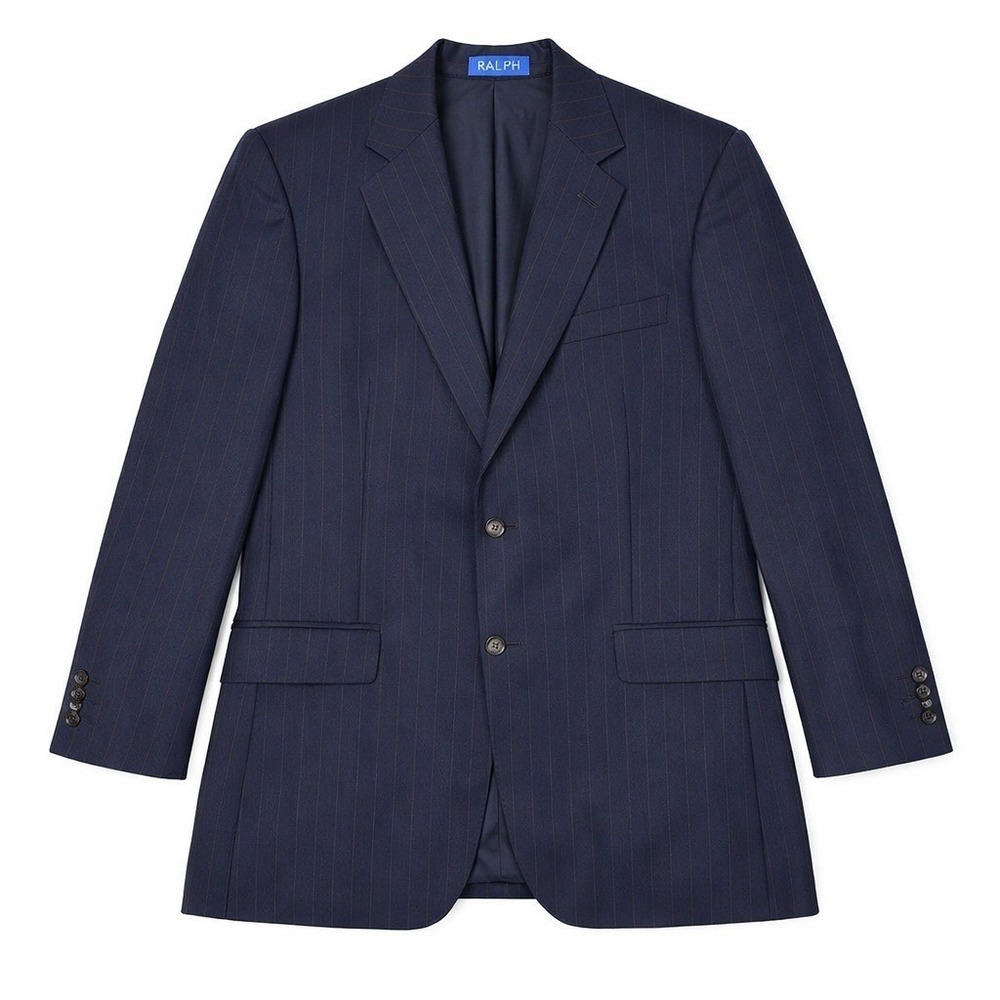 Ralph‎ Ralph Lauren Wool Blazer 44T Navy Pinstripe Sport Coat